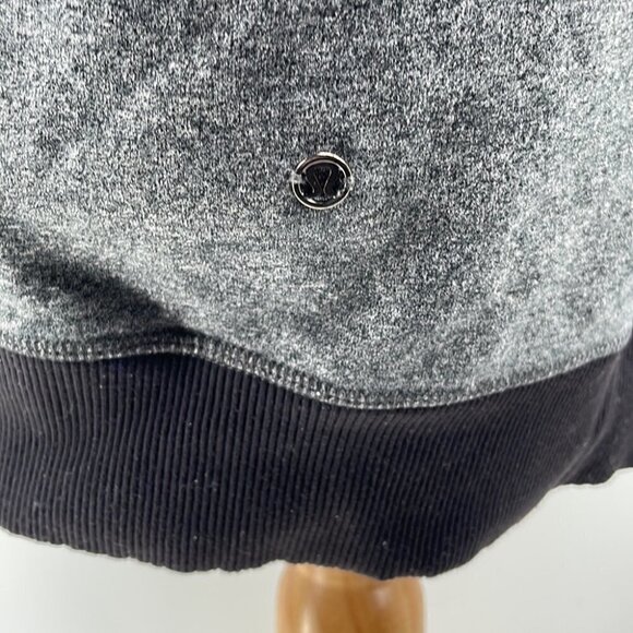 lululemon Om & Roam Pullover Heathered Speckled Black / Black sz 6 workout - Picture 9 of 11